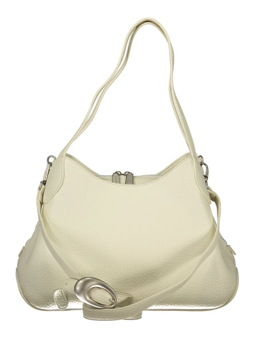 Bianco Polyurethane Women Handbag