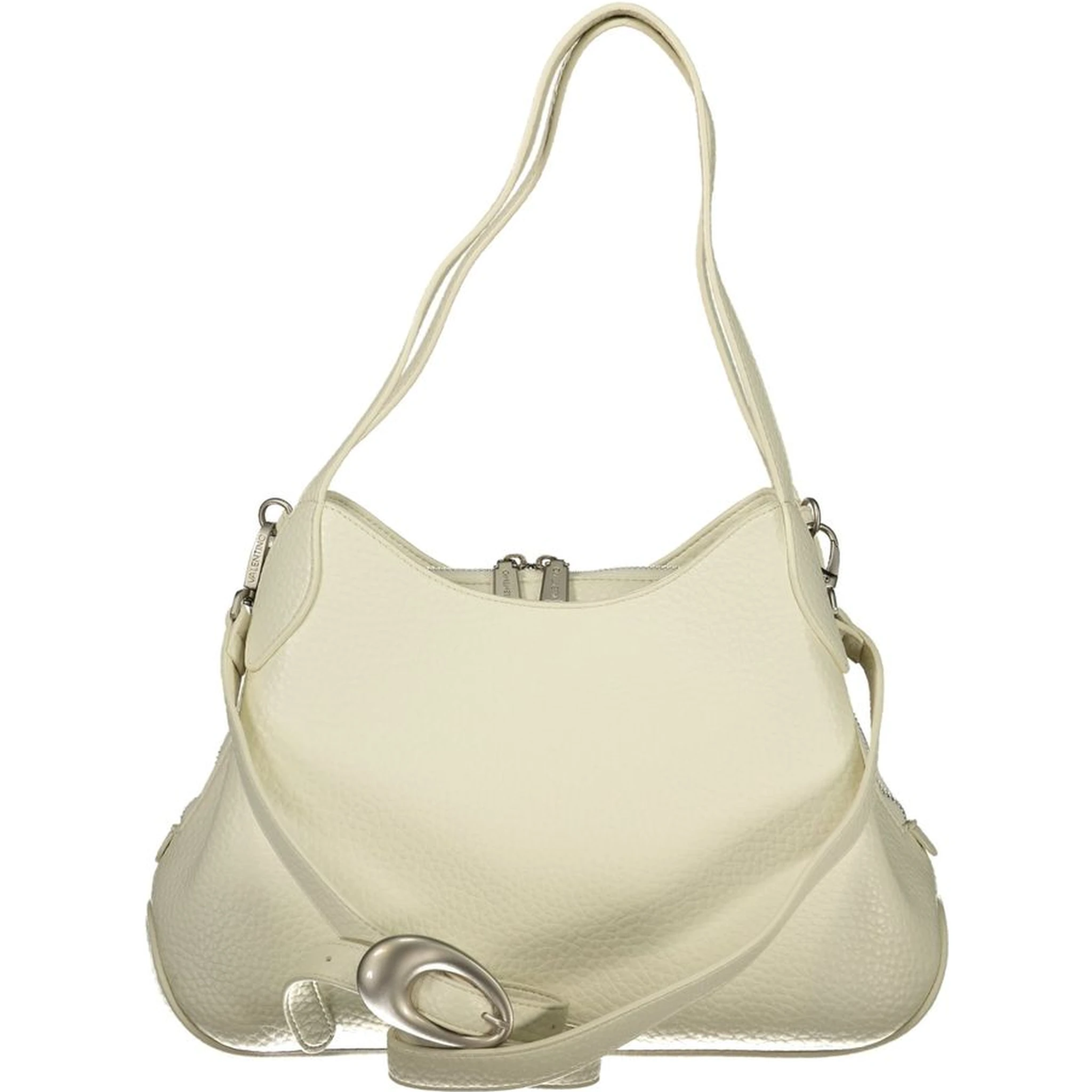 Bianco Polyurethane Women Handbag