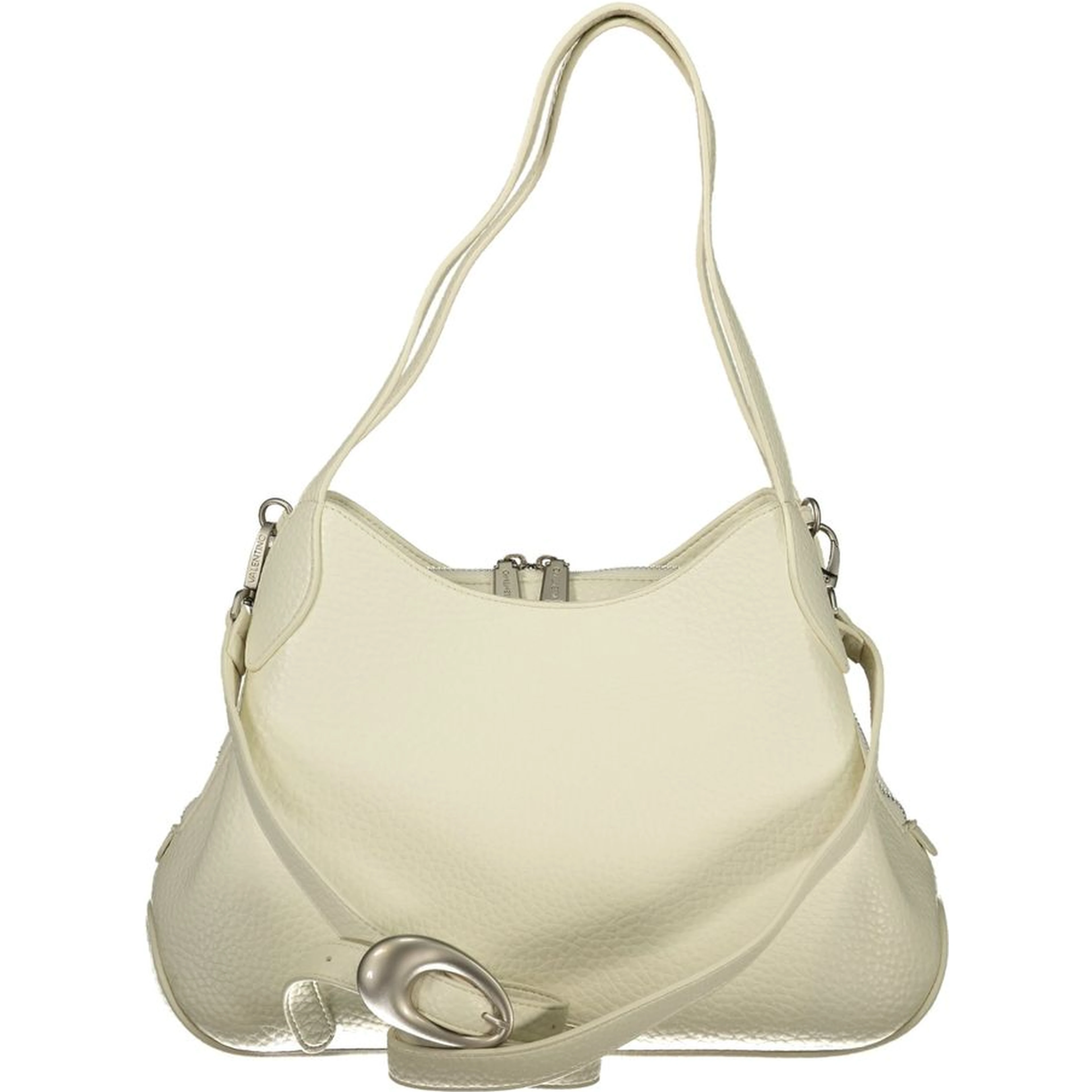 Bianco Polyurethane Women Handbag