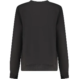 Black Cotton Women Sweatshirt