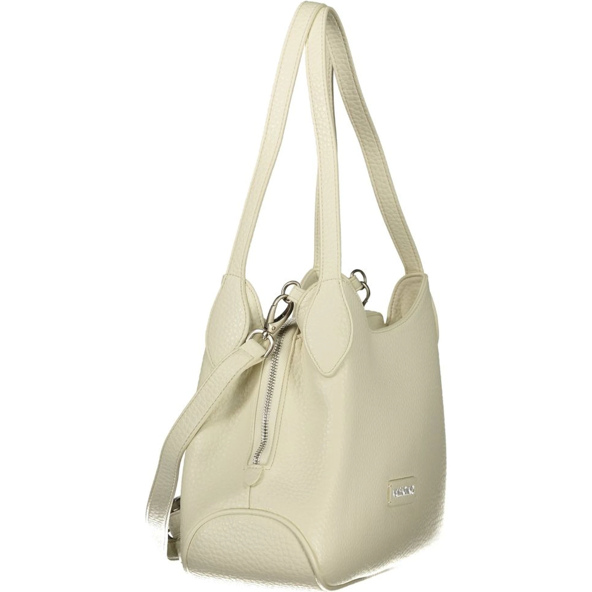 Bianco Polyurethane Women Handbag