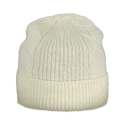 White Polyamide Women Cap