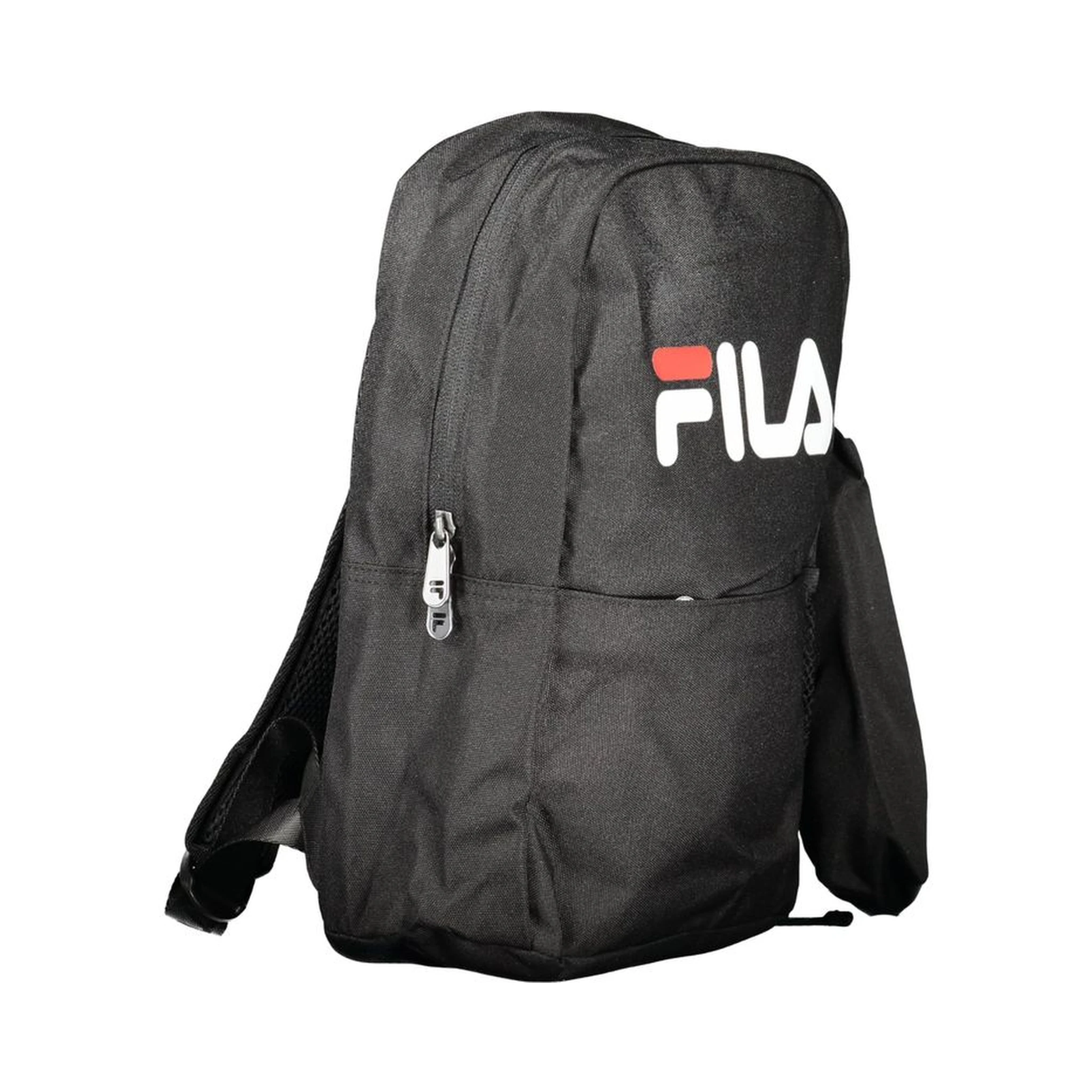 Black Polyester Men Backpack