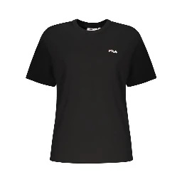 Black Cotton Women T-Shirt