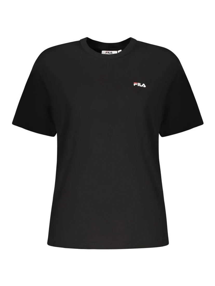 Black Cotton Women T-Shirt