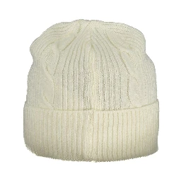 White Polyamide Women Cap