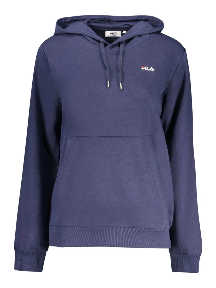 Blue Cotton Women's Hooded Sweatshirt