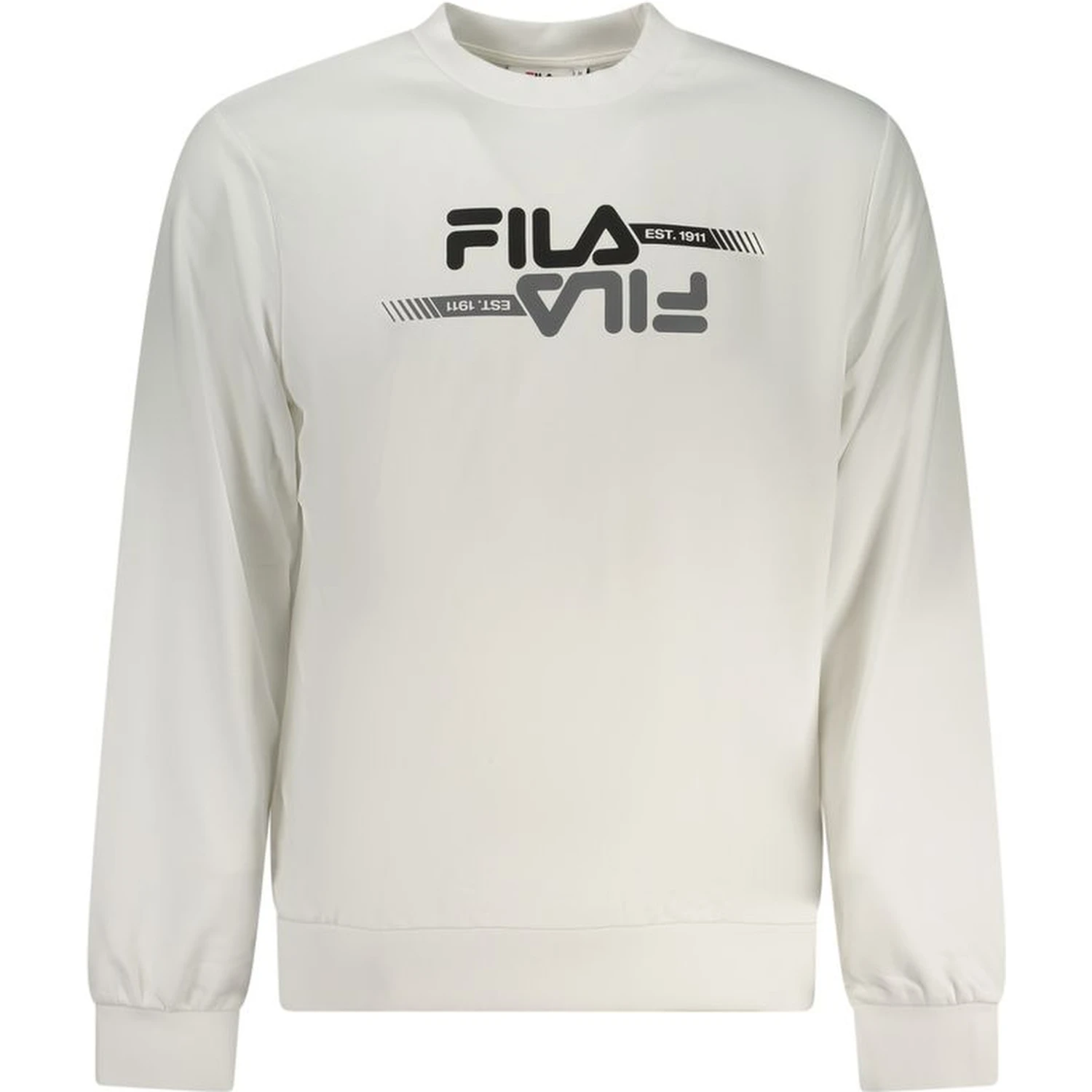 White Polyester Men Sweatshirt
