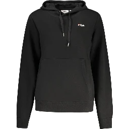 Black Cotton Women Hoodie