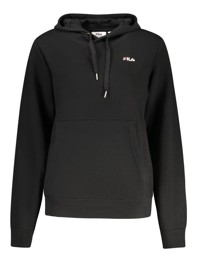 Black Cotton Women Hoodie