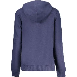 Blue Cotton Women's Hooded Sweatshirt