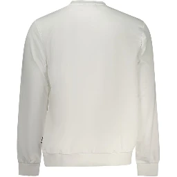 White Polyester Men Sweatshirt