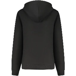 Black Cotton Women Hoodie