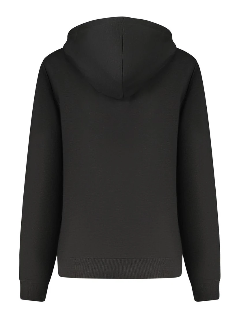Black Cotton Women Hoodie