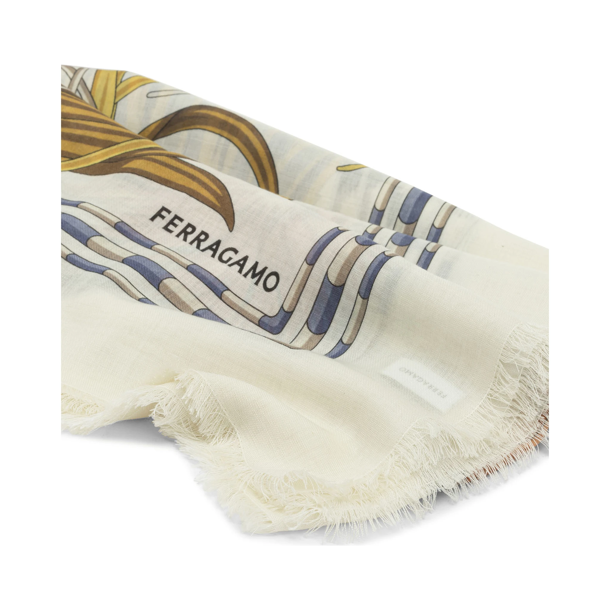 "Rooster" cashmere and silk scarf