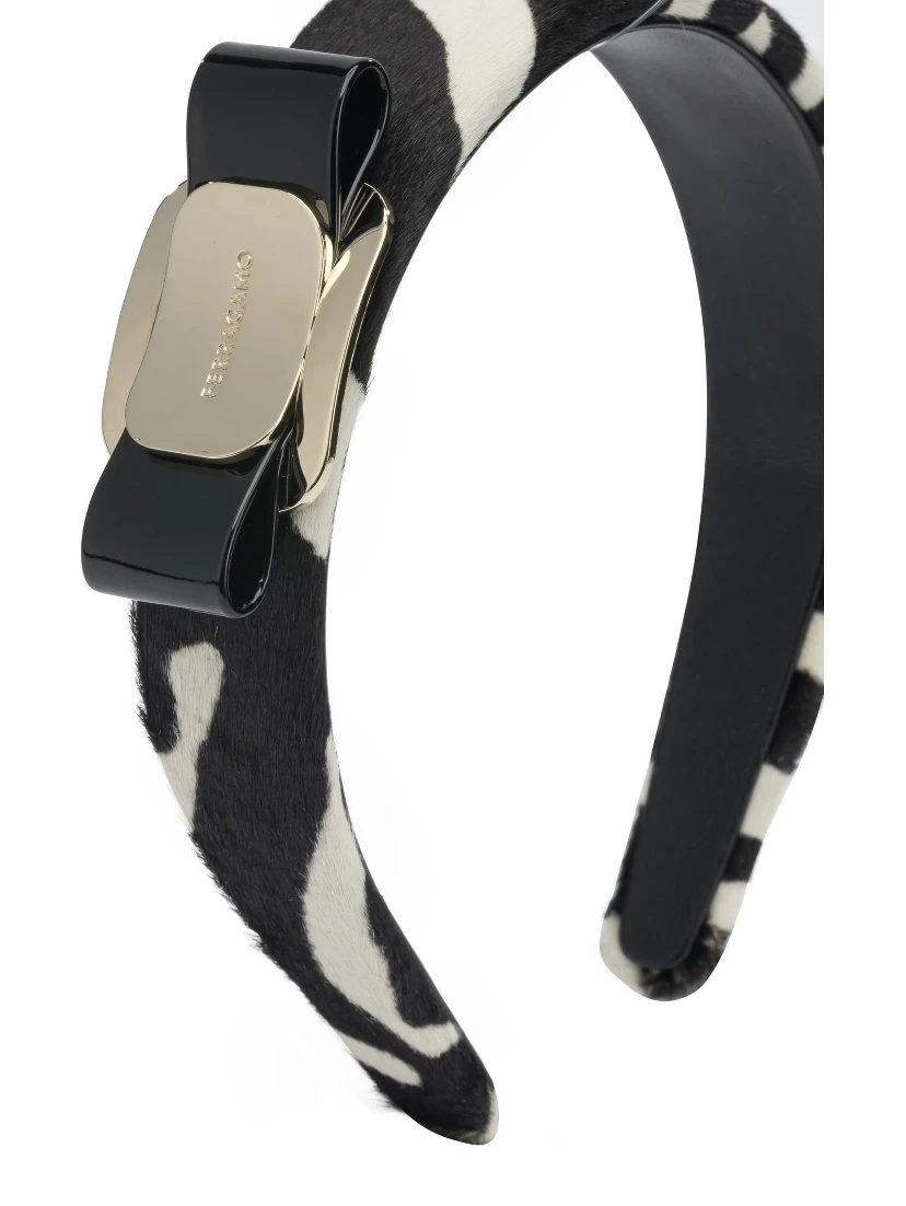 "Vara" headband in pony skin