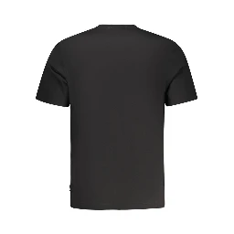 Black Cotton Men T-Shirt