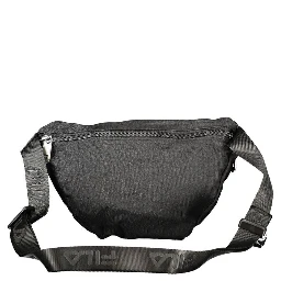 Black Polyester Men Belt Bag