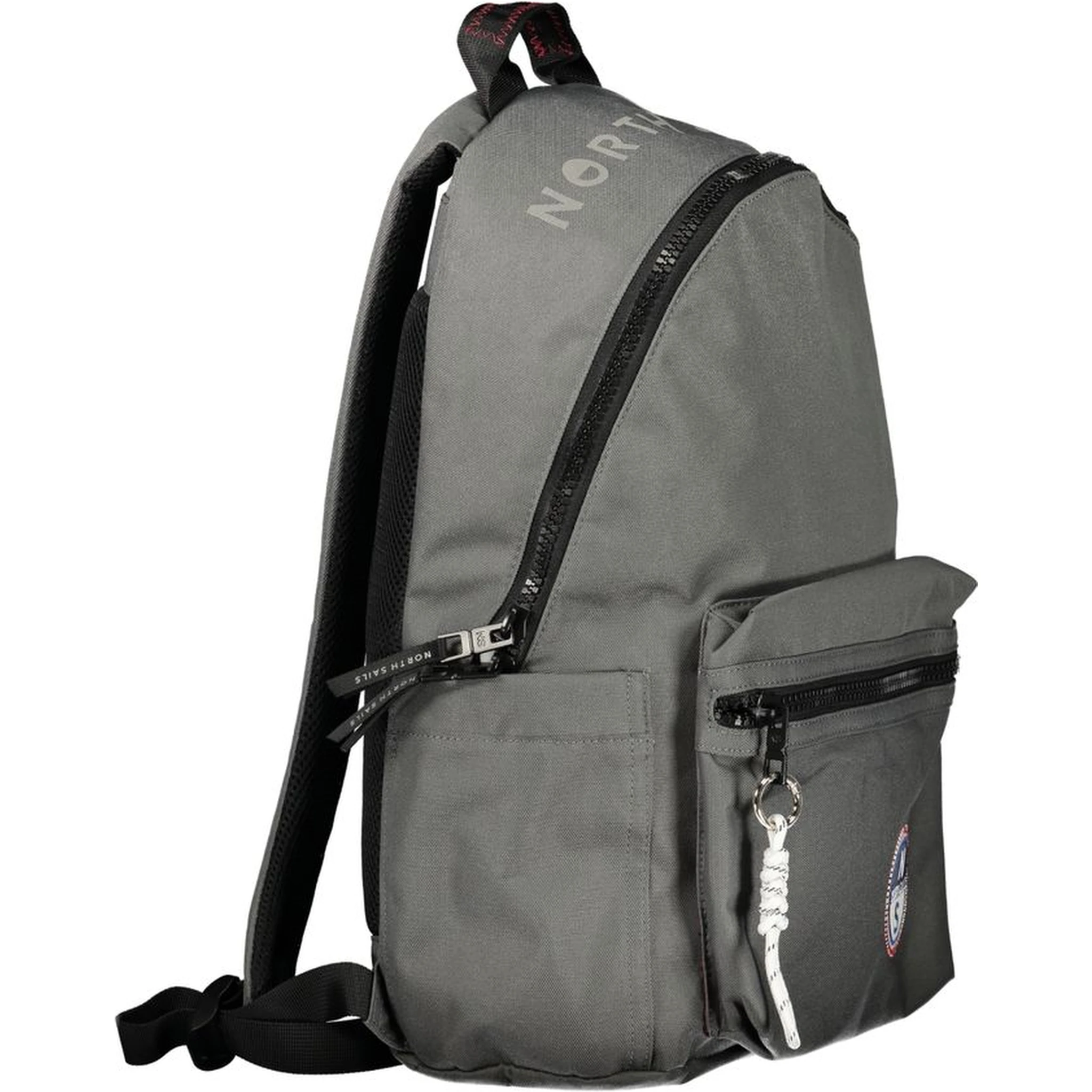 Grigio Polyester Men Backpack