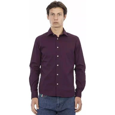 Bordeaux Cotton Dress Shirt