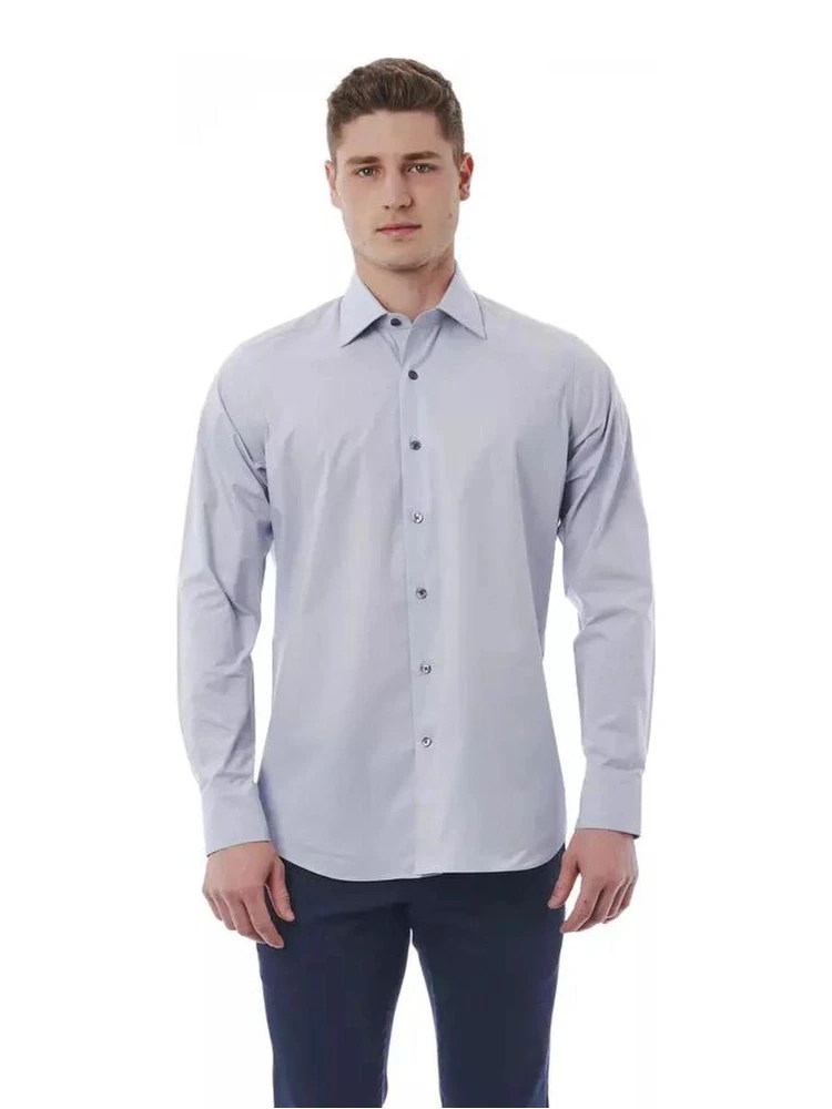 Gray Cotton Dress Shirt