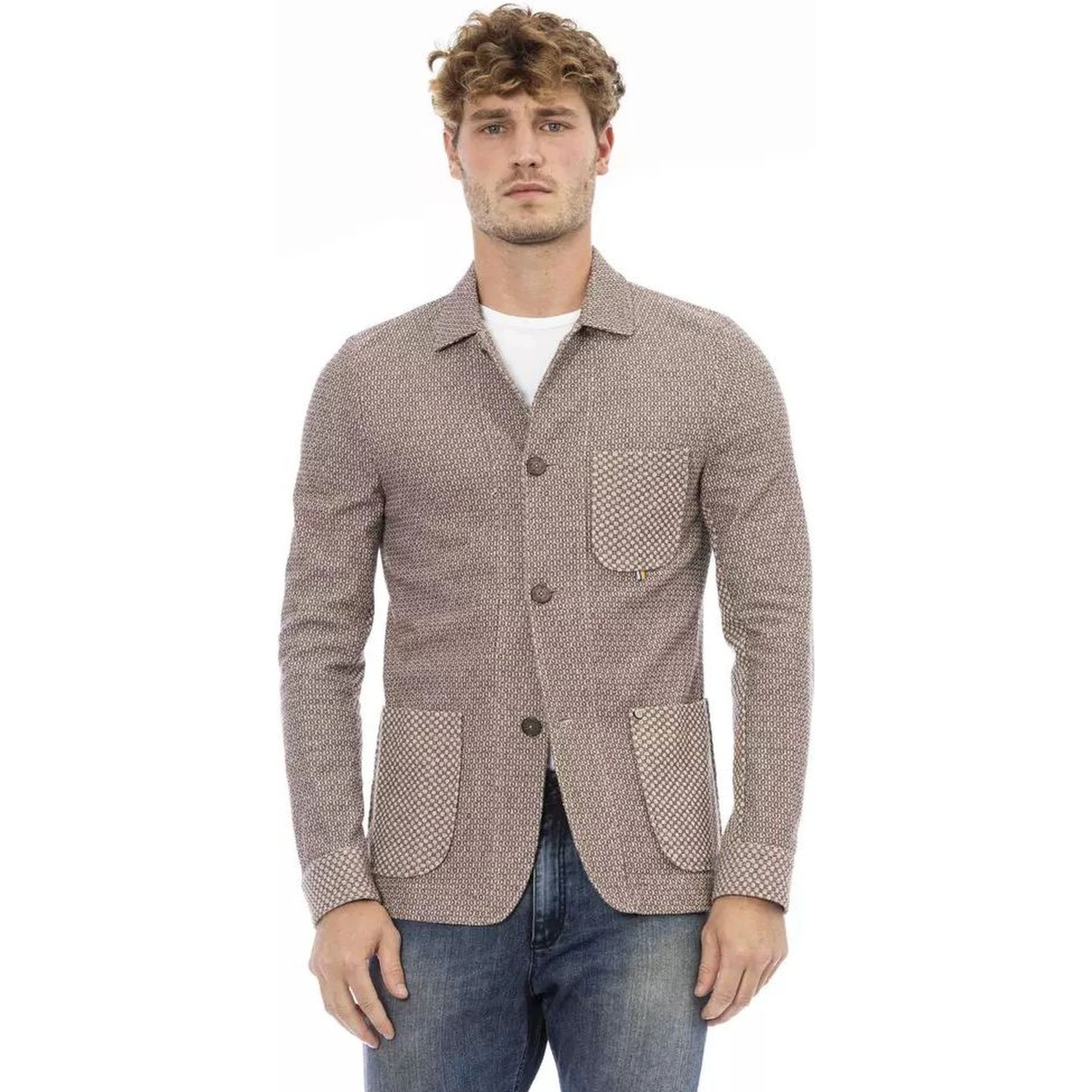 Beige Cotton Blazer