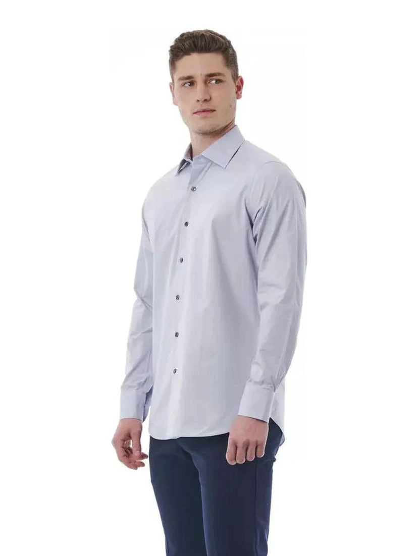 Gray Cotton Dress Shirt