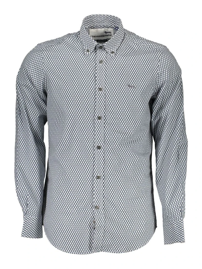 Blue Cotton Pattern Shirt