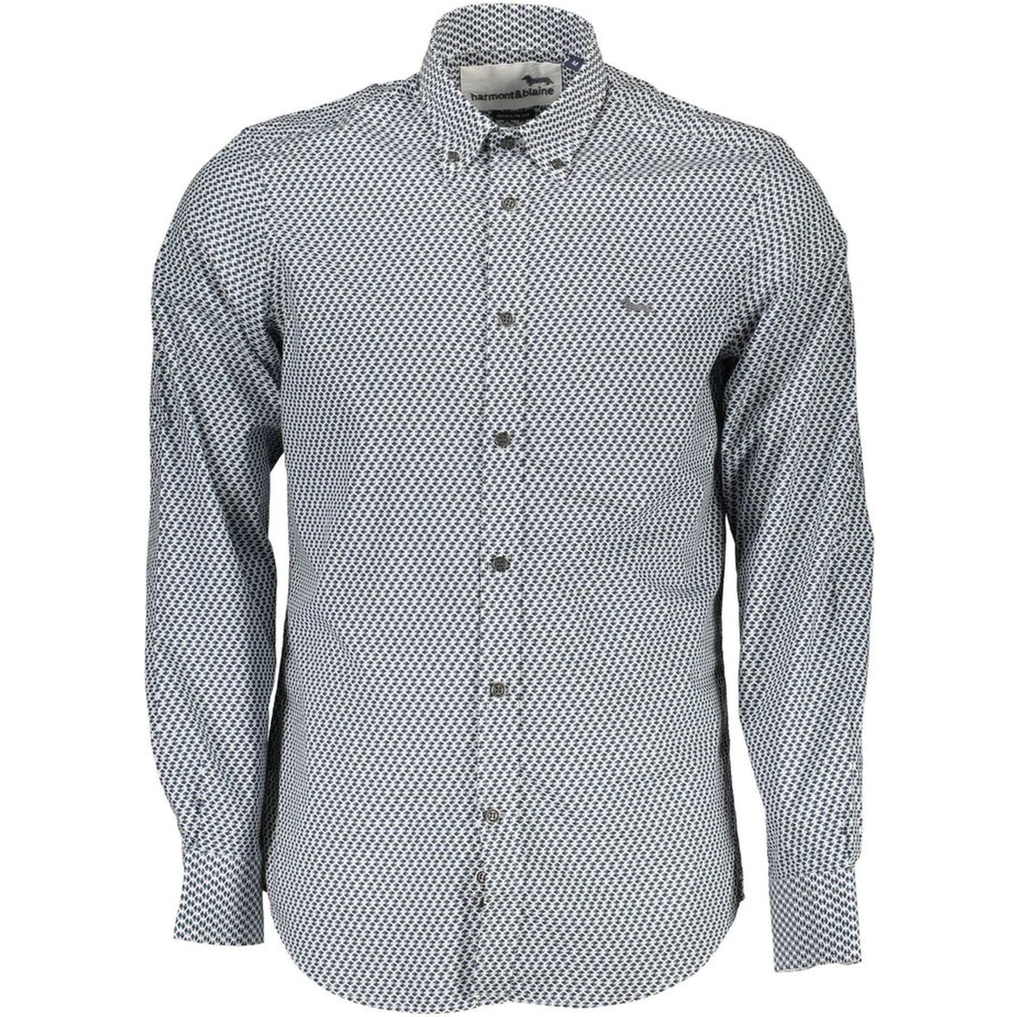 Blue Cotton Pattern Shirt