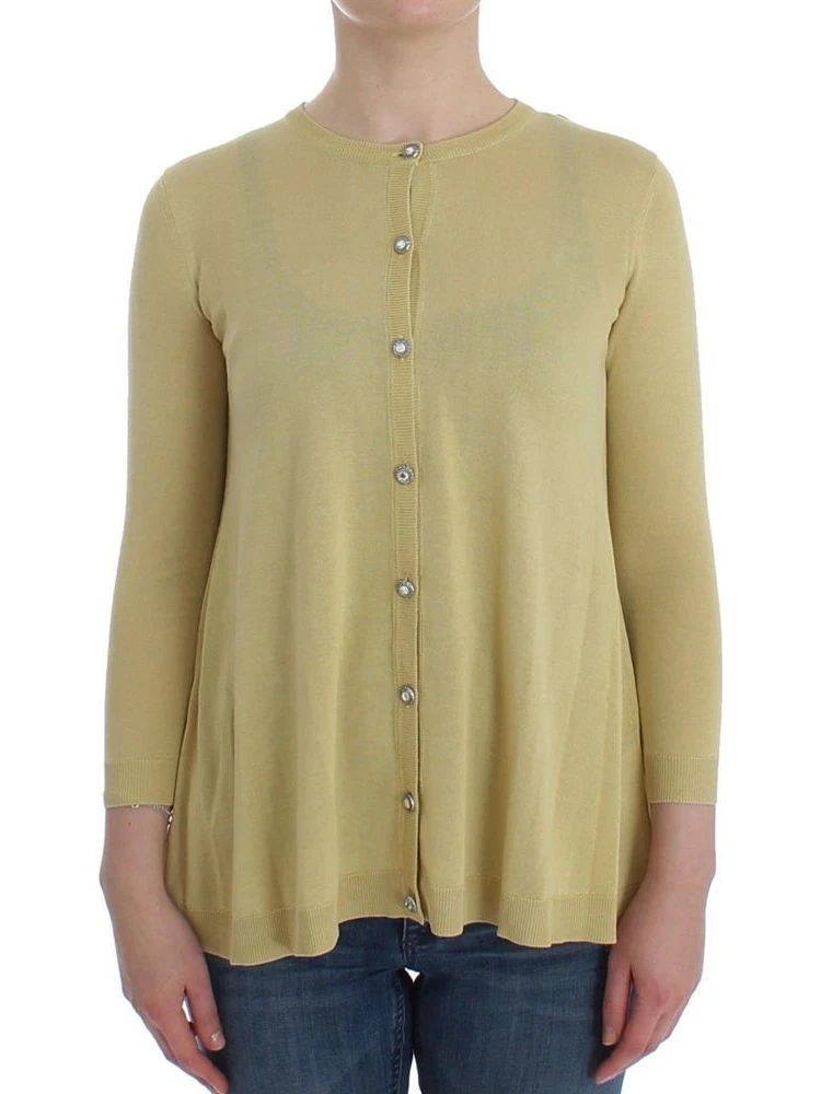 Yellow Silk Cardigan