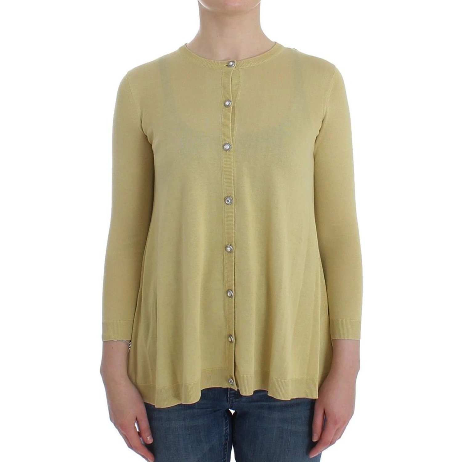 Yellow Silk Cardigan