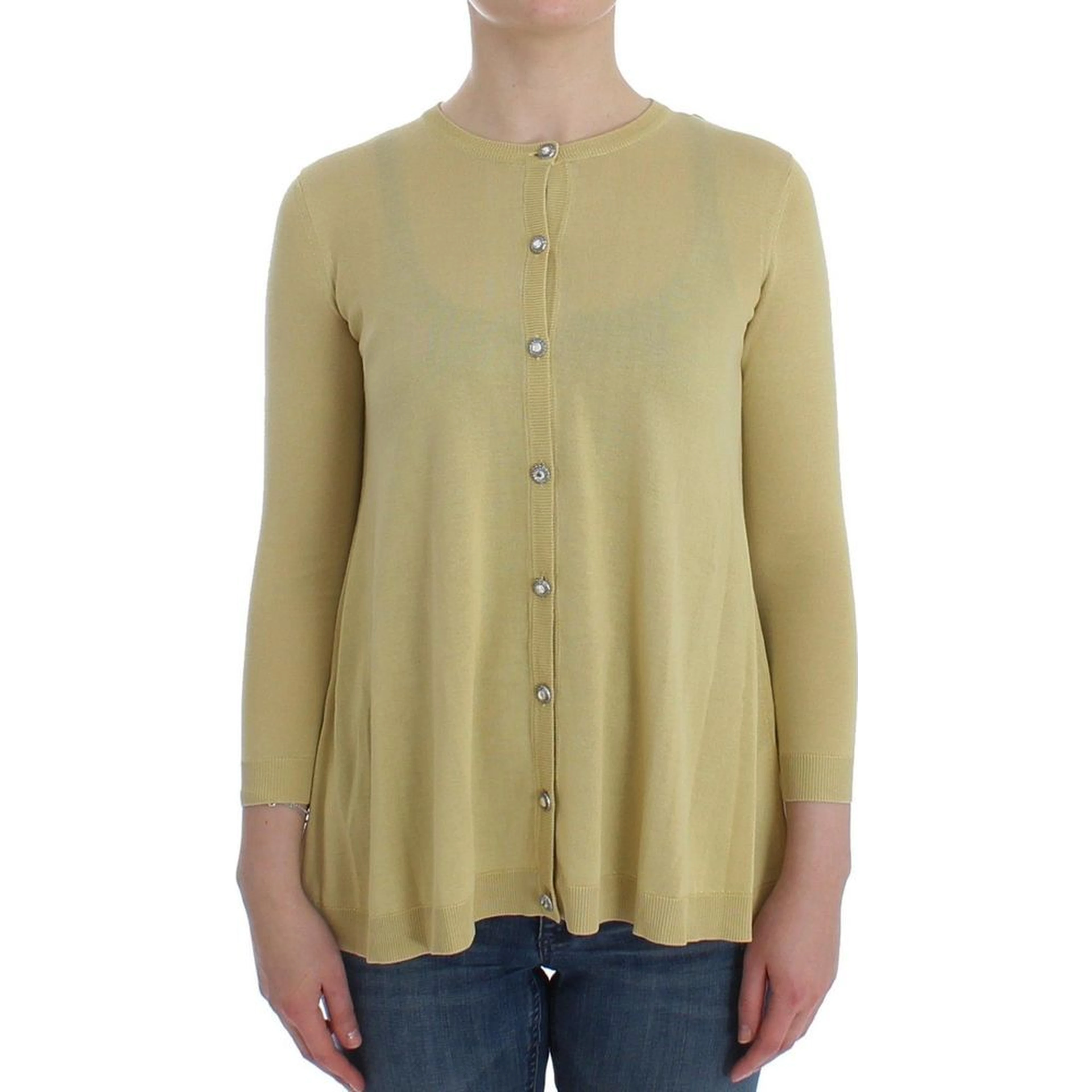 Yellow Silk Cardigan