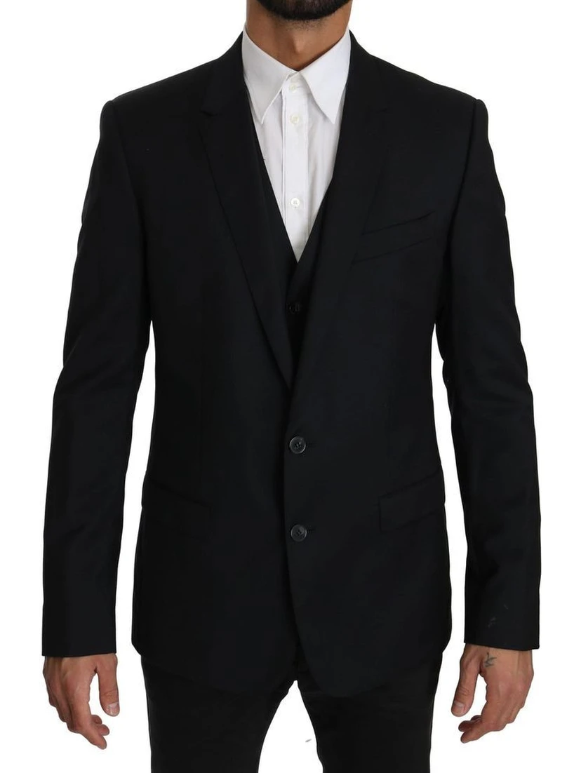 Blue Viscose Two-Piece Suit