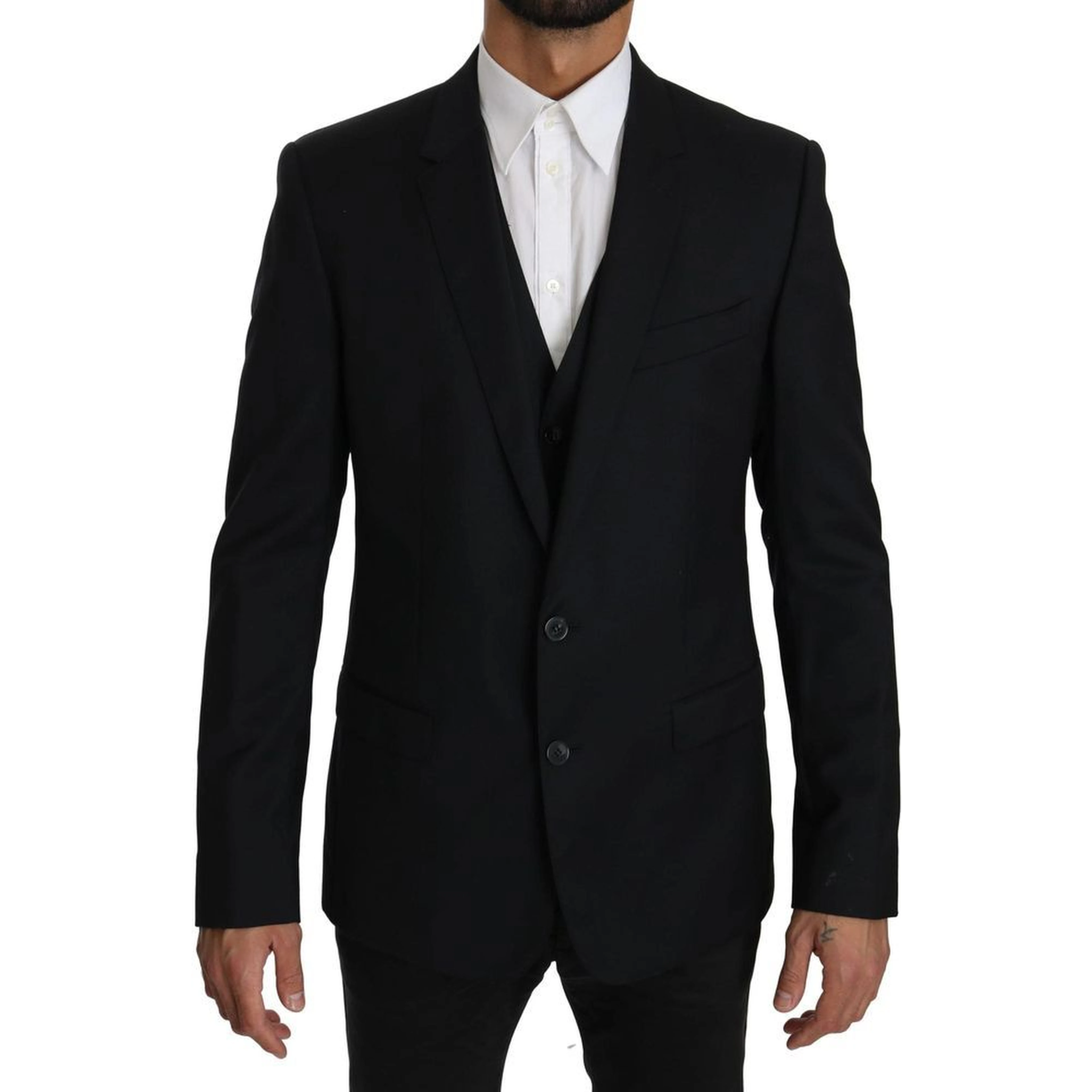 Blue Viscose Two-Piece Suit