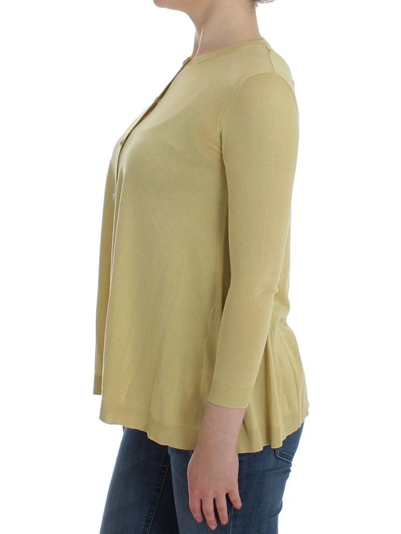 Yellow Silk Cardigan
