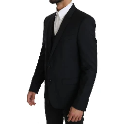 Blue Viscose Two-Piece Suit