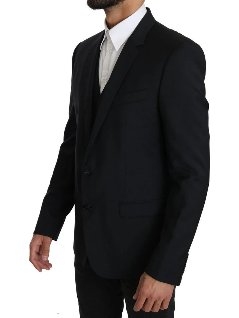 Blue Viscose Two-Piece Suit
