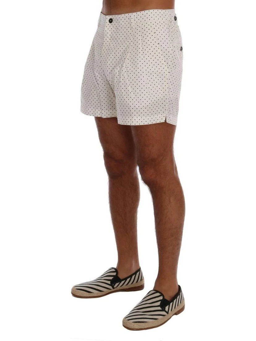 White Polyester Short And Mini Shorts
