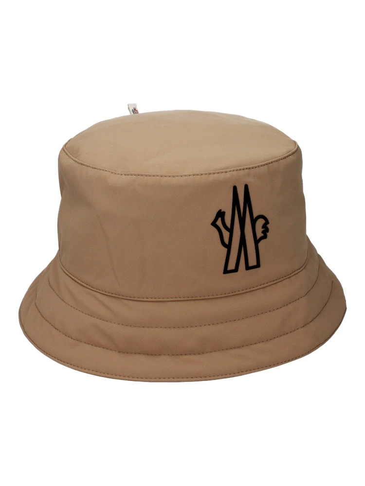 Beige Fabric Bucket Hat
