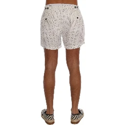 White Polyester Short And Mini Shorts