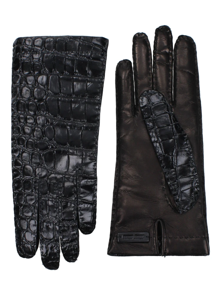 Black Leather Gloves