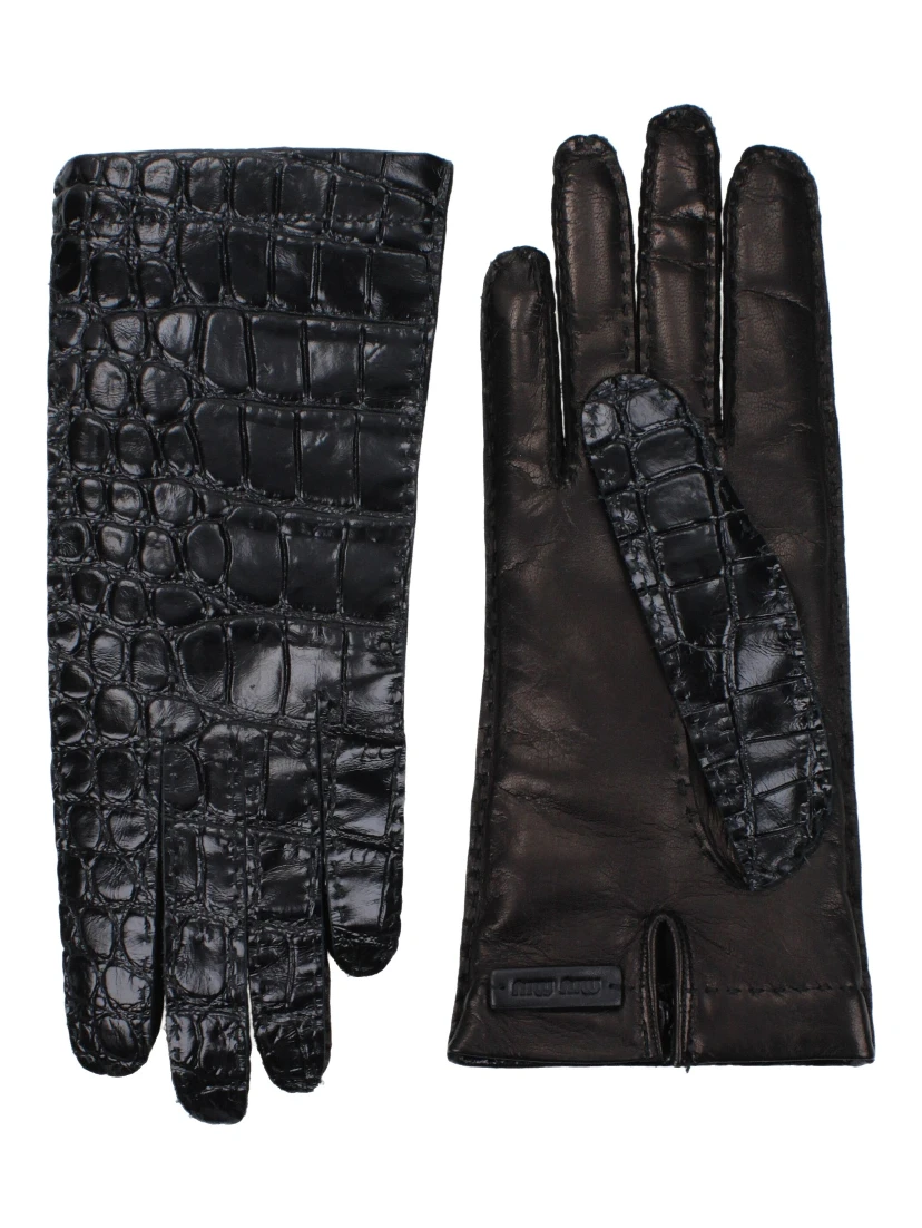 Black Leather Gloves