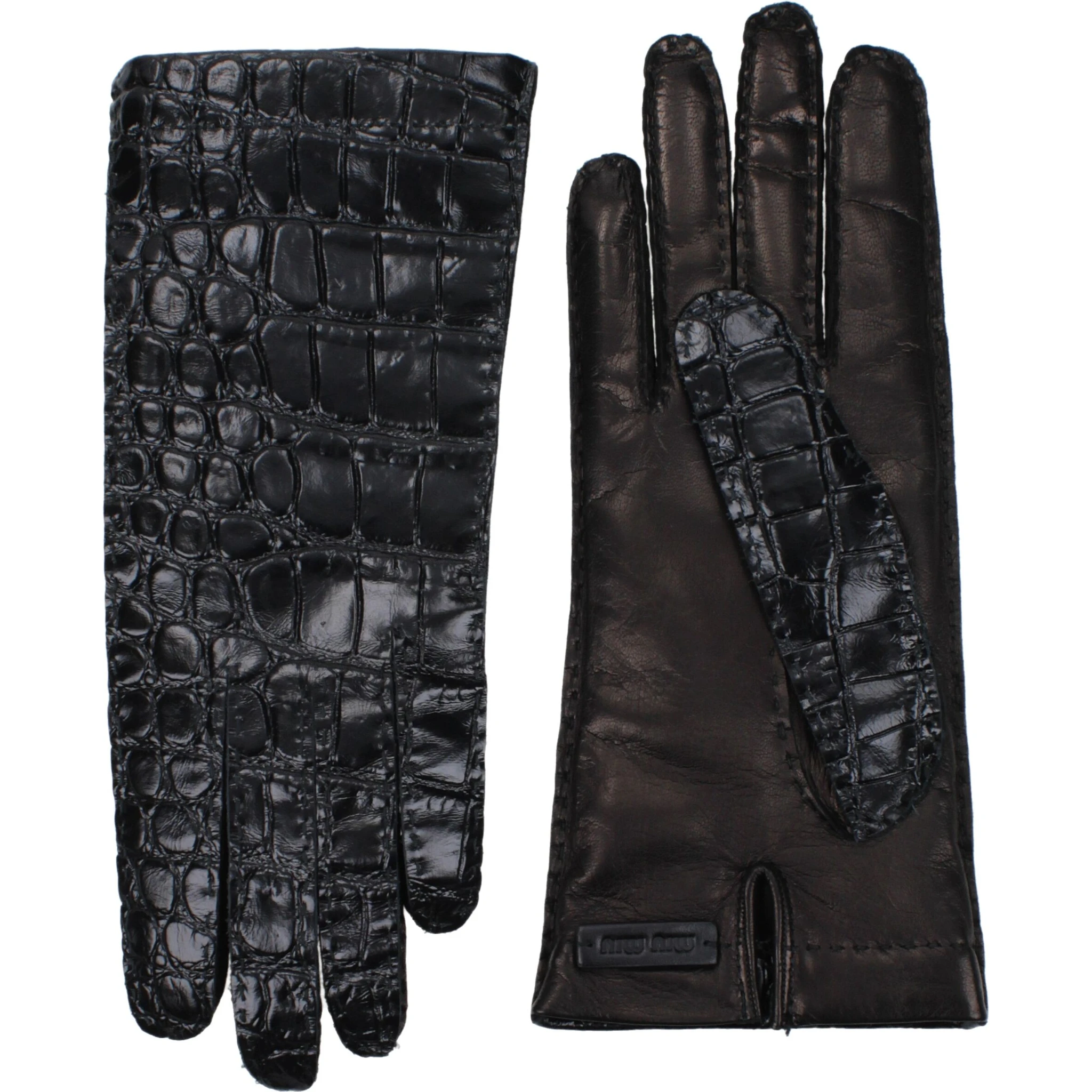 Black Leather Gloves