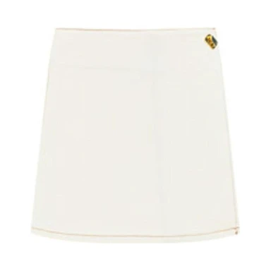 White Cotton Mini Skirt