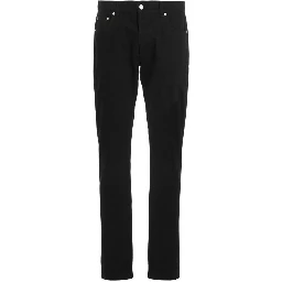 Black Cotton Skinny Jeans