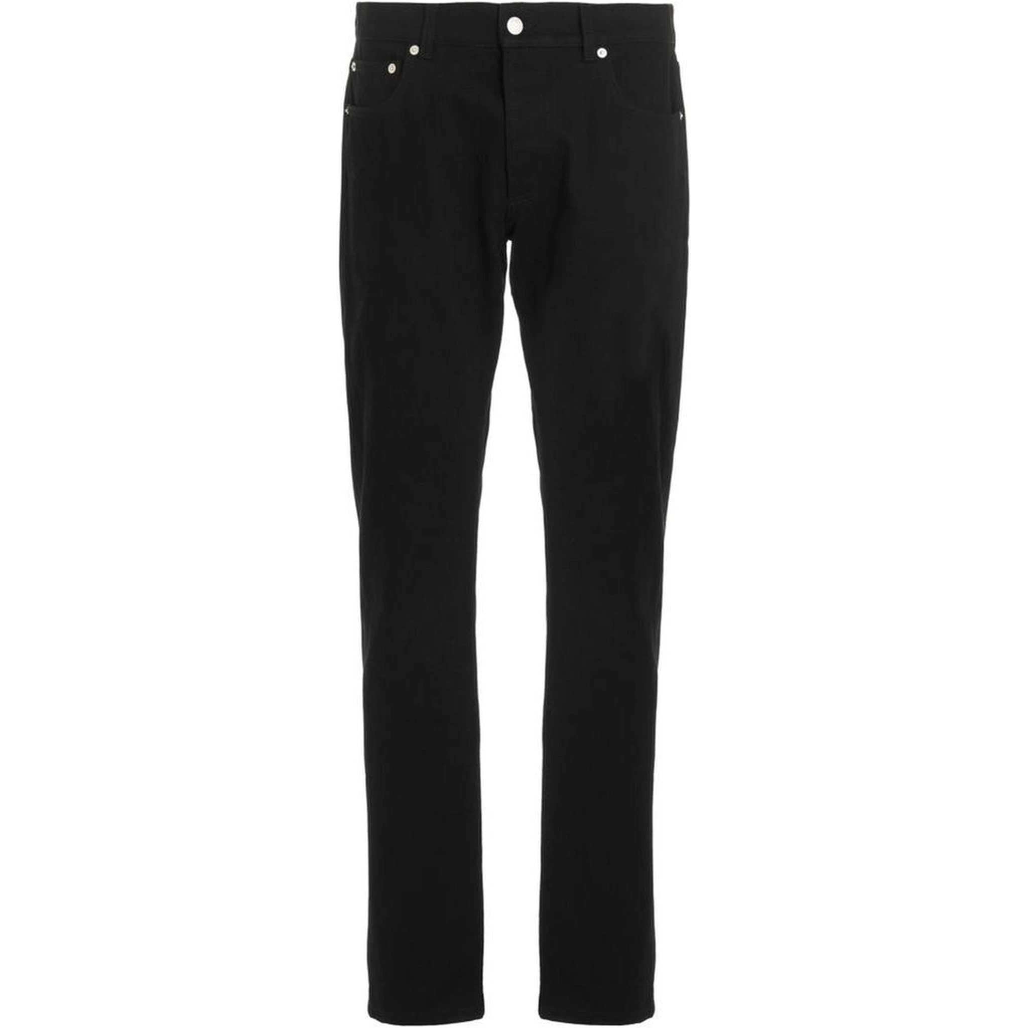 Black Cotton Skinny Jeans