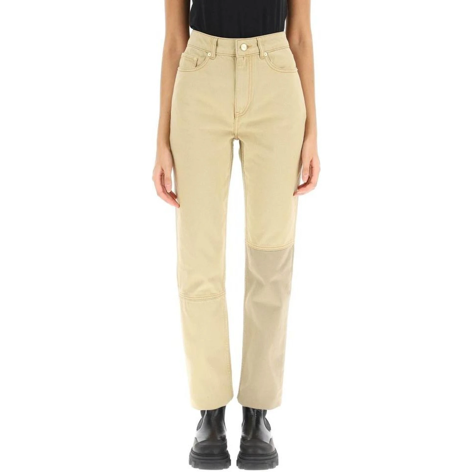 Brown Cotton Jeans Denim