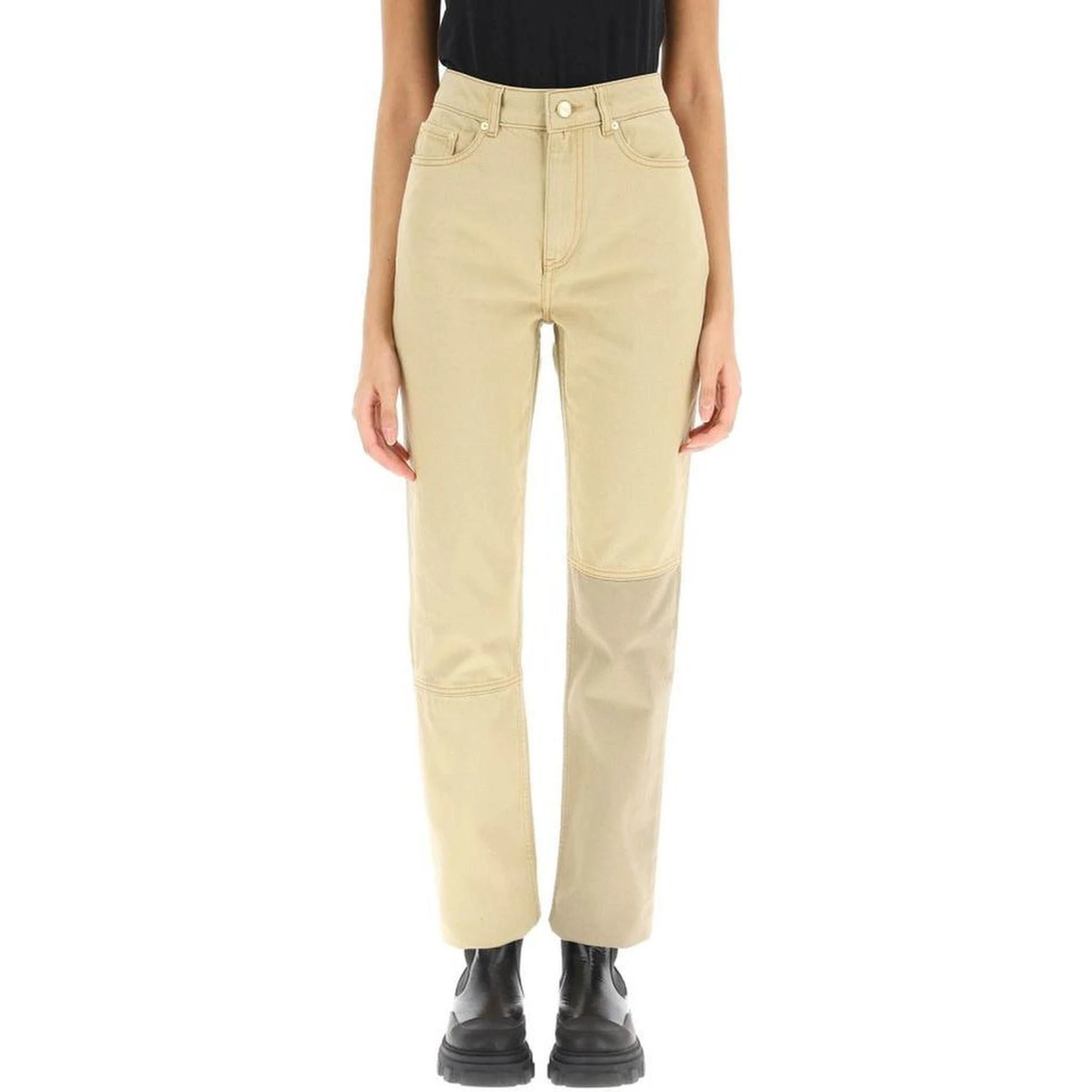 Brown Cotton Jeans Denim