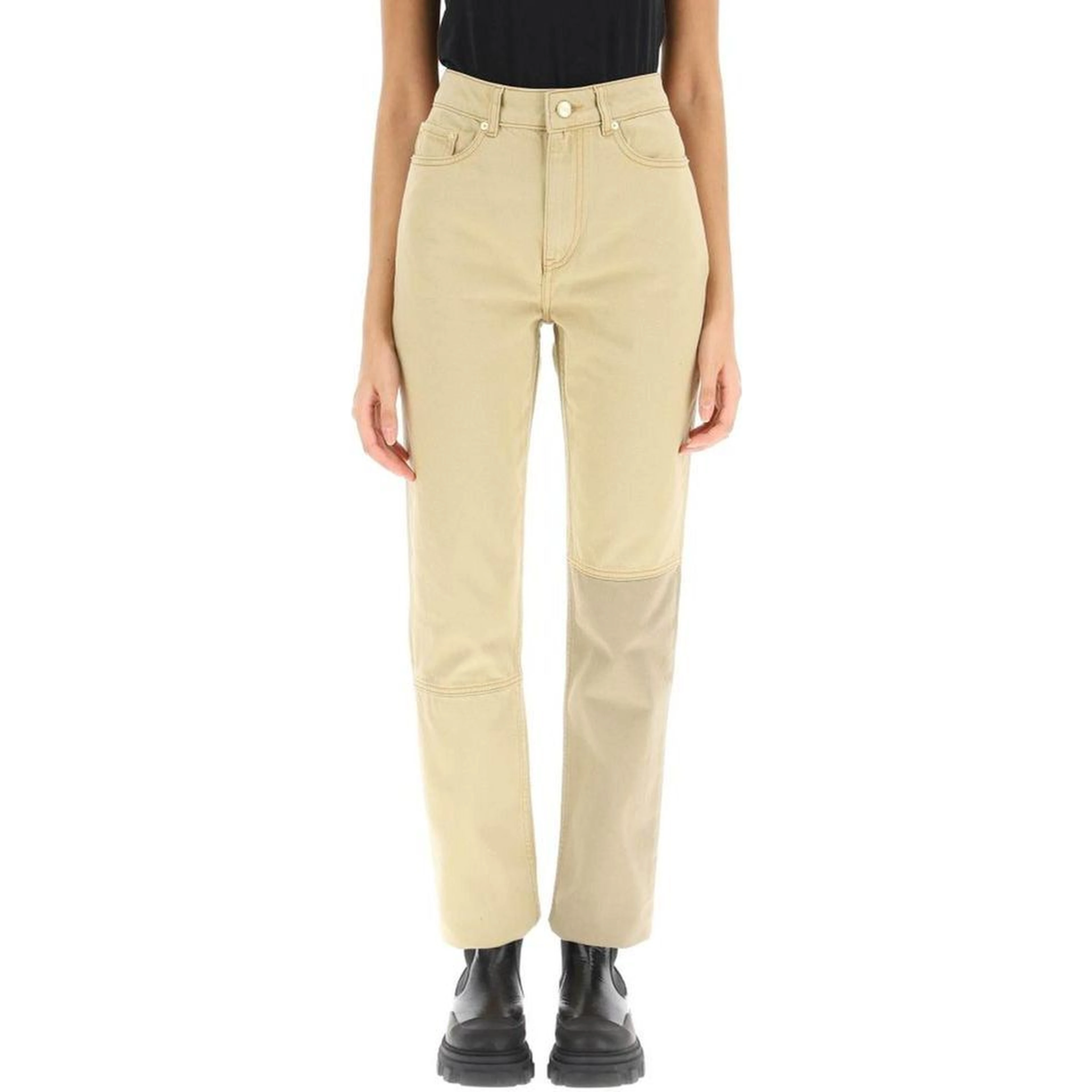 Brown Cotton Jeans Denim