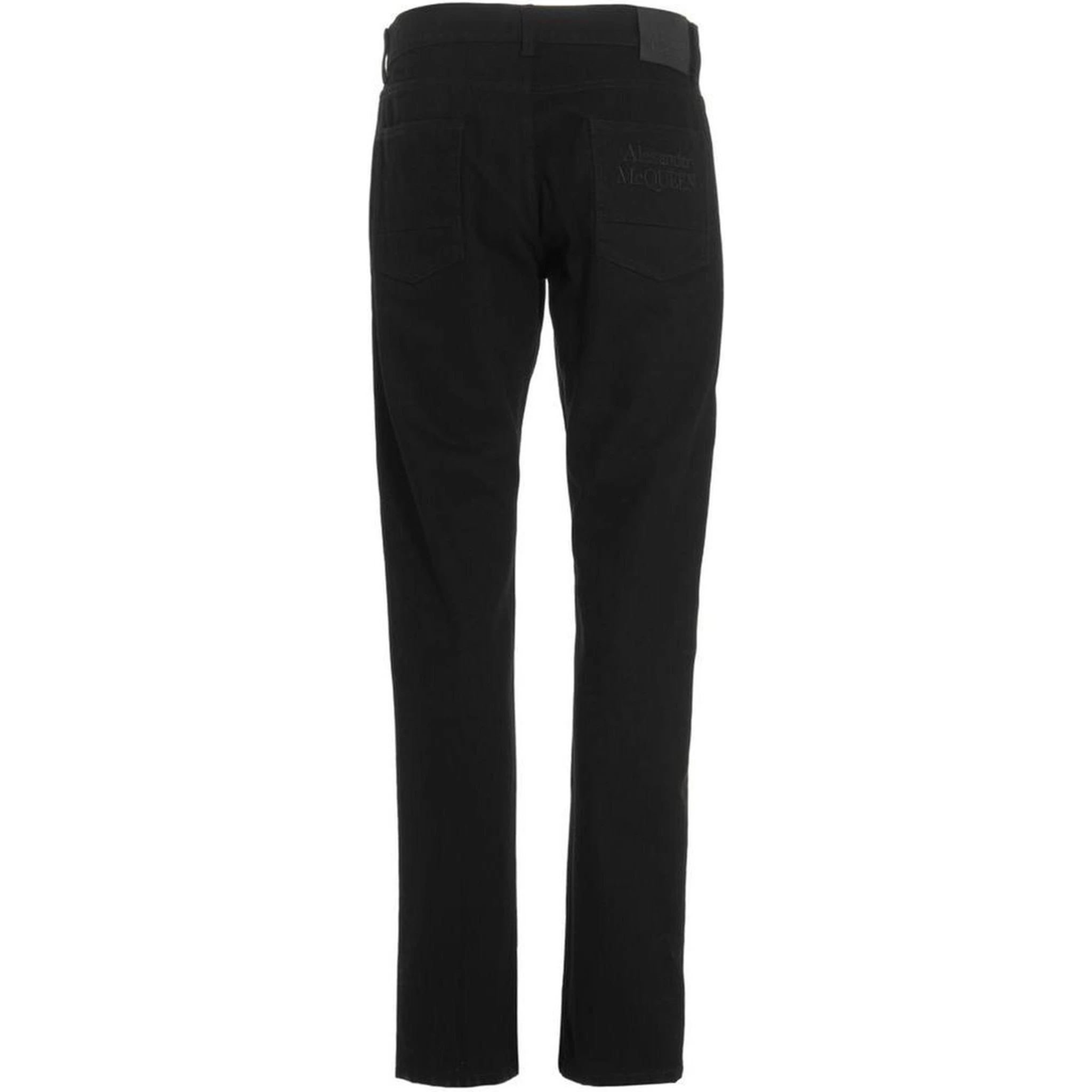 Black Cotton Skinny Jeans